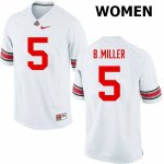 NCAA Ohio State Buckeyes Women's #5 Braxton Miller White Nike Football College Jersey WDL7245VK